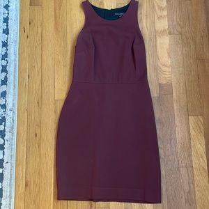 Banana Republic Dress 10 Petite - Burgundy (black back)